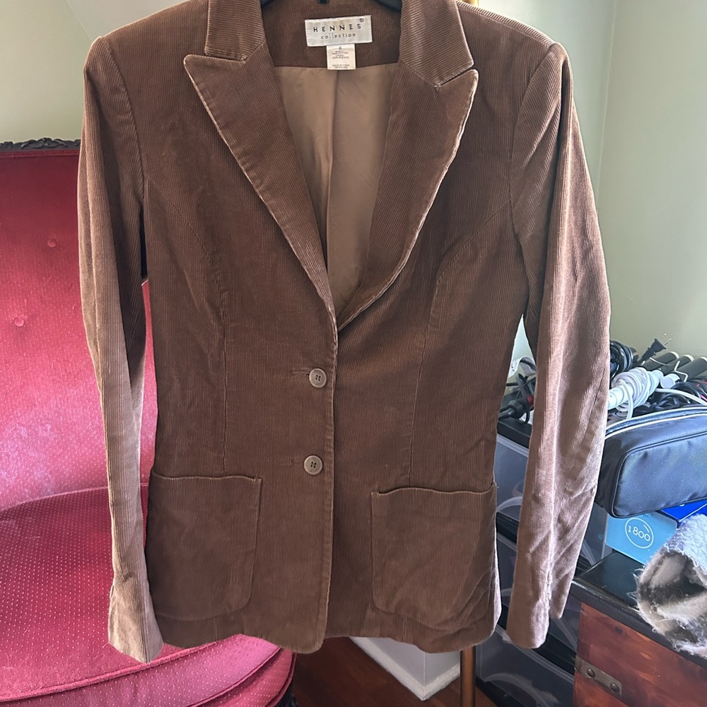 Women's Brown Corduroy Blazer